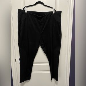Michel Studio black pull-up suede pant size 22